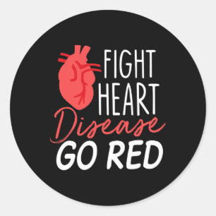 Sticker Rond Mois de la santé cardiaque - Rouge - Sensibilisati