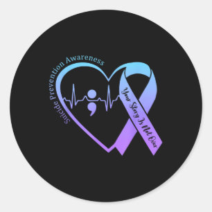 Sticker Rond Mois de la sensibilisation à la prévention du suic