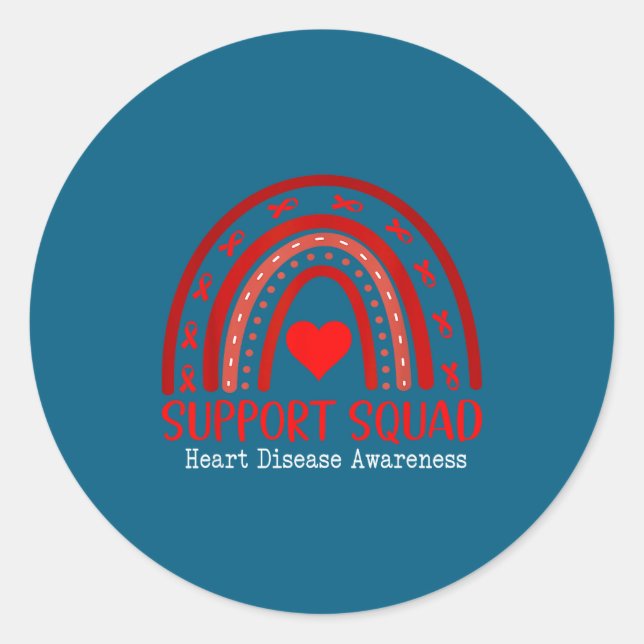 Sticker Rond Mois de la sensibilisation aux maladies cardiaques (Devant)