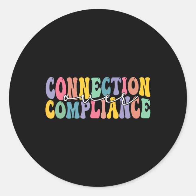 Sticker Rond Mois de la Sensibilisation sur l'autisme de la con (Devant)