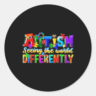 Sticker Rond Mois de l'autisme Journée mondiale de la Sensibili
