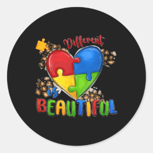 Sticker Rond Mois de l'autisme Journée mondiale de sensibilisat