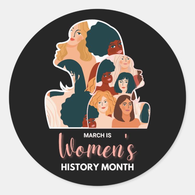 Sticker Rond Mois de l'histoire des femmes (Devant)