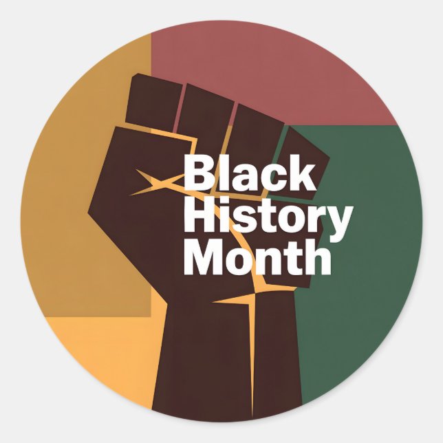 Sticker Rond Mois de l'histoire des Noirs (Devant)