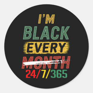 Sticker Rond Mois de l'histoire des Noirs 247365 Fierté de la m