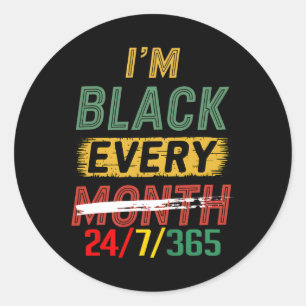 Sticker Rond Mois de l'histoire des Noirs 247365 Fierté de Méla