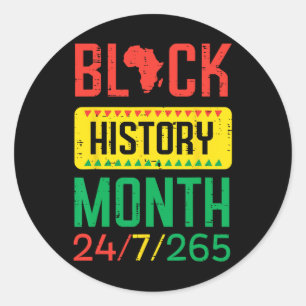 Sticker Rond Mois de l'histoire des Noirs 24 7 265 Hommes de la