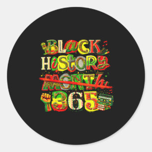 Sticker Rond Mois de l'histoire des Noirs 365 rétro fierté cult