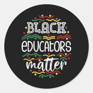 Sticker Rond Mois de l'histoire des Noirs Afrique Enseignant -