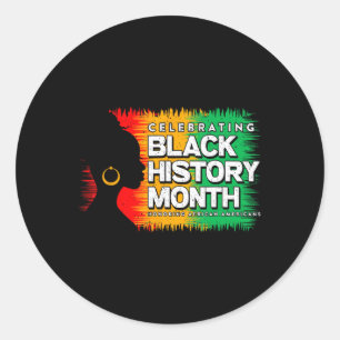 Sticker Rond Mois de l'histoire des Noirs Afro Africain-América