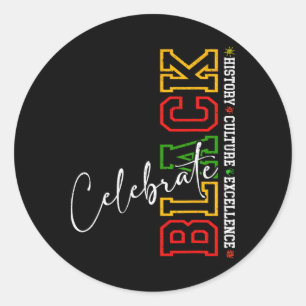 Sticker Rond Mois de l'histoire des Noirs Croire Réussir Réussi