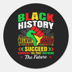 Sticker Rond Mois de l'histoire des Noirs Croire Réussir Réussi