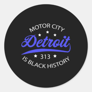 Sticker Rond Mois de l'histoire des Noirs de Detroit 313