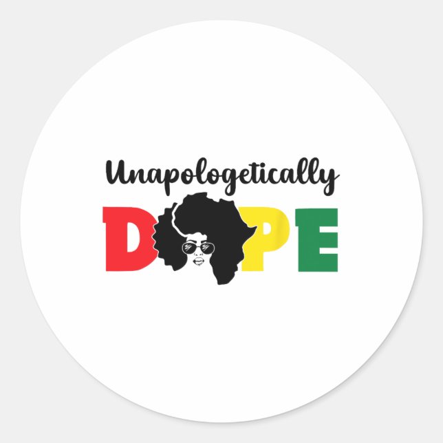 Sticker Rond Mois de l'histoire des Noirs de drogues sans excus (Devant)