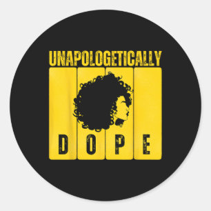 Sticker Rond Mois de l'histoire des Noirs de drogues sans excus