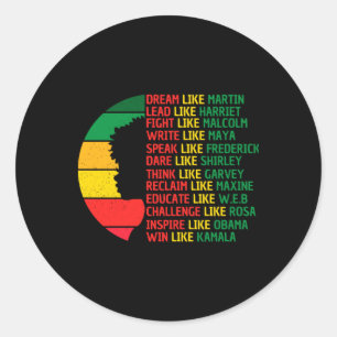Sticker Rond Mois de l'histoire des Noirs Discours positifs1