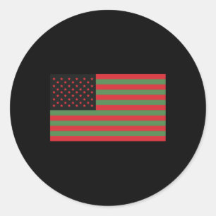 Sticker Rond Mois de l'histoire des Noirs Drapeau américain Alt