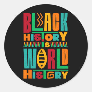 Sticker Rond Mois de l'histoire des Noirs Droits des Afro-Améri