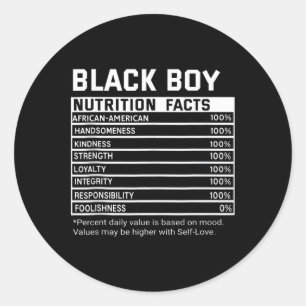 Sticker Rond Mois de l'histoire des Noirs Faits nutritionnels B