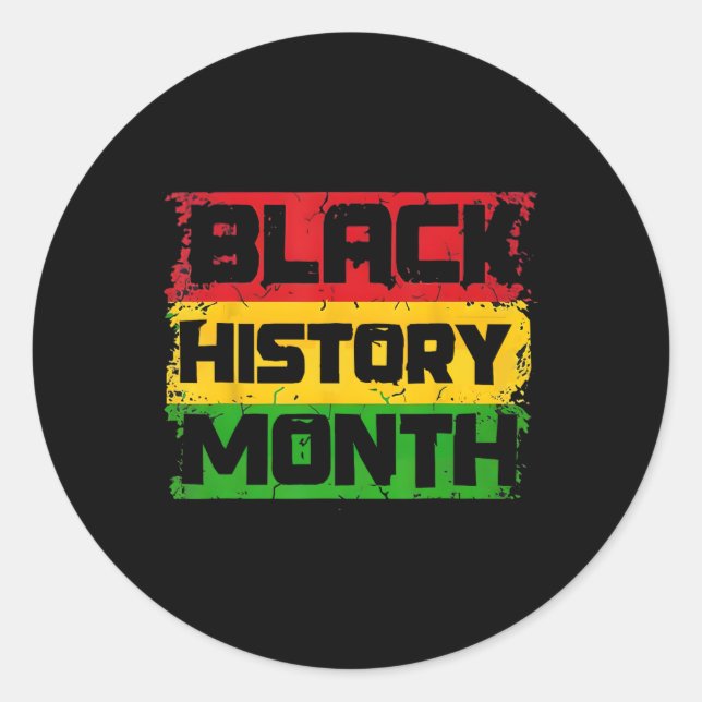 Sticker Rond Mois de l'histoire des Noirs Fier de l'être Mois d (Devant)