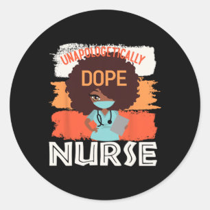 Sticker Rond Mois de l'histoire des Noirs Fier Noir Sans excuse