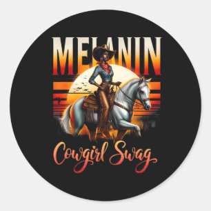 Sticker Rond Mois de l'histoire des Noirs Filles Femmes Africai