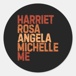 Sticker Rond Mois de l'histoire des Noirs Harriet Rosa Angela M