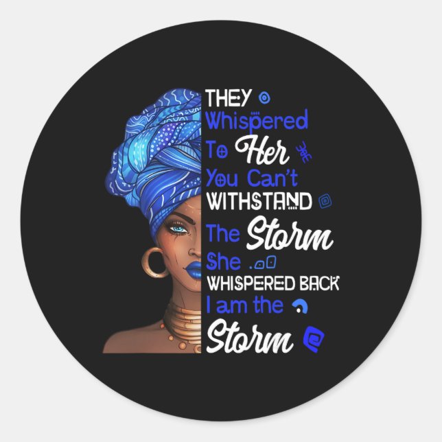 Sticker Rond Mois de l'histoire des Noirs Hbcu Zeta Phi Beta So (Devant)