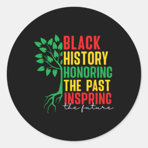 Sticker Rond Mois de l'histoire des Noirs honorant le passé ins