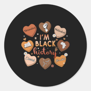 Sticker Rond Mois de l'histoire des Noirs instruite et mélané