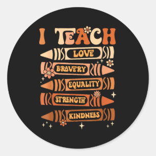 Sticker Rond Mois de l'histoire des Noirs Je enseigne Professeu