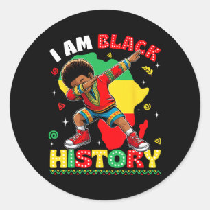 Sticker Rond Mois de l'histoire des Noirs Je suis le gamin qui
