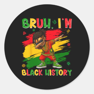Sticker Rond Mois de l'histoire des Noirs Je suis l'histoire de