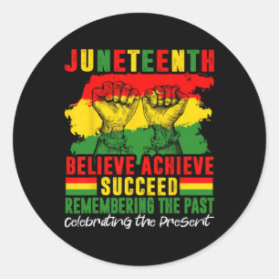 Sticker Rond Mois de l'histoire des Noirs Junte afro-américaine