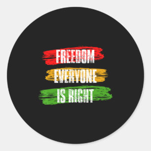 Sticker Rond Mois de l'histoire des Noirs Liberté Tout le monde
