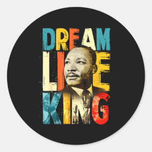 Sticker Rond Mois de l'histoire des Noirs Martin A un rêve Luth