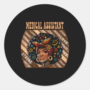 Sticker Rond Mois de l'histoire des Noirs Medical Istant Afro p