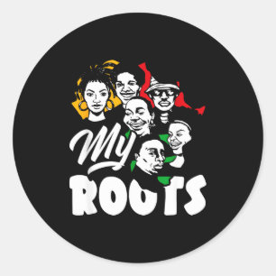 Sticker Rond Mois de l'histoire des Noirs Mes racines Afro-Amér