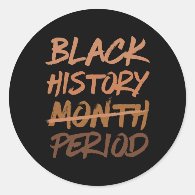 Sticker Rond Mois de l'histoire des Noirs Période Afro-Américai (Devant)