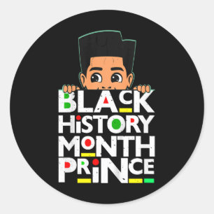 Sticker Rond Mois de l'histoire des Noirs pour enfants Prince M