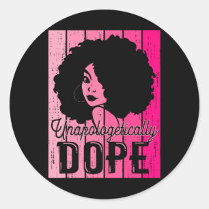 Sticker Rond Mois de l'histoire des Noirs rose sans excuses Dro
