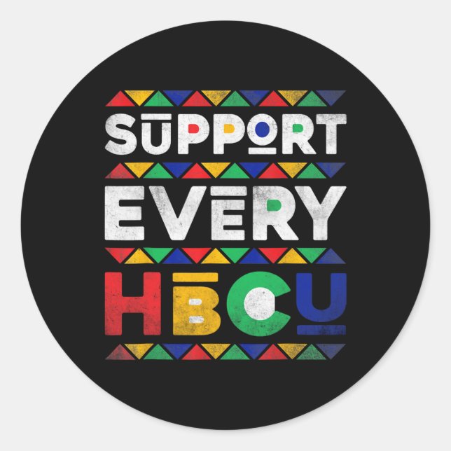 Sticker Rond Mois de l'histoire des Noirs Soutenez chaque collè (Devant)