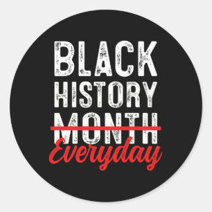 Sticker Rond Mois de l'histoire des Noirs Tous les jours Afro-A