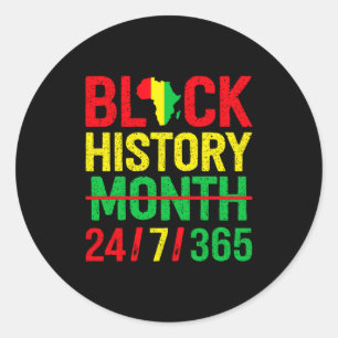 Sticker Rond Mois de l'histoire des Noirs Un mois ne peut conte