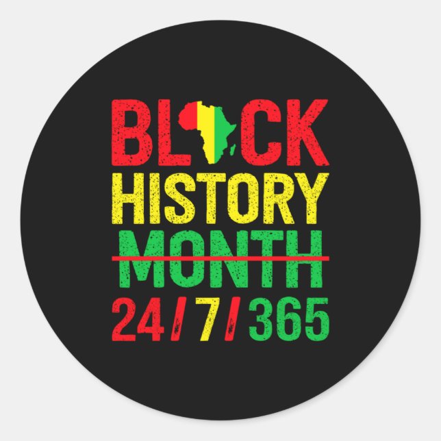 Sticker Rond Mois de l'histoire des Noirs Un mois ne peut conte (Devant)