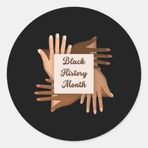 Sticker Rond Mois De L'Histoire Noire Afro-Américain Pour Homme