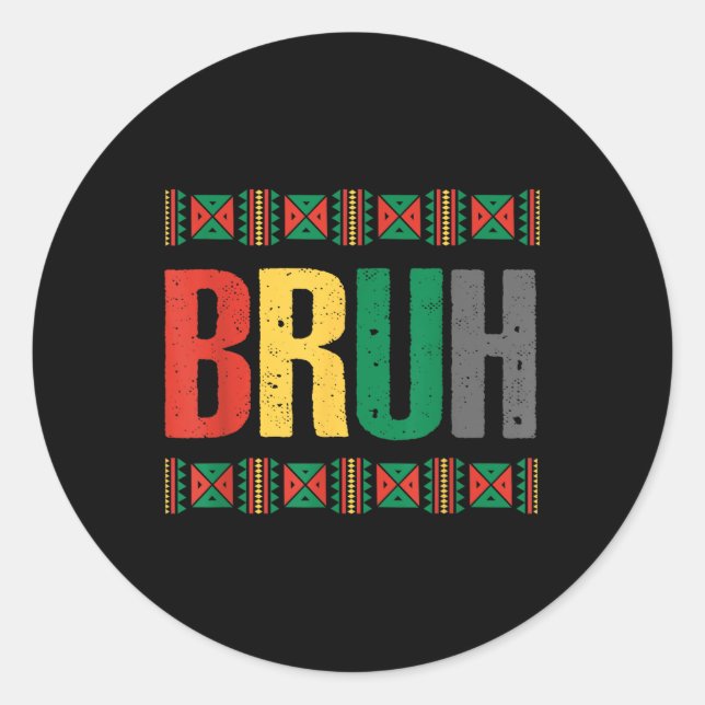 Sticker Rond Mois de l'histoire noire Bruh (Devant)
