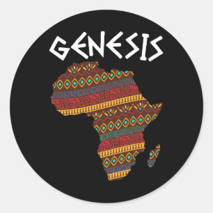 Sticker Rond Mois de l'histoire noire Genèse Fier Afrique Afriq