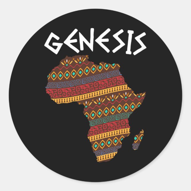 Sticker Rond Mois de l'histoire noire Genèse Fier Afrique Afriq (Devant)
