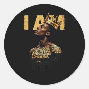 Sticker Rond Mois de l'histoire noire Hommes Papa Je donne du p